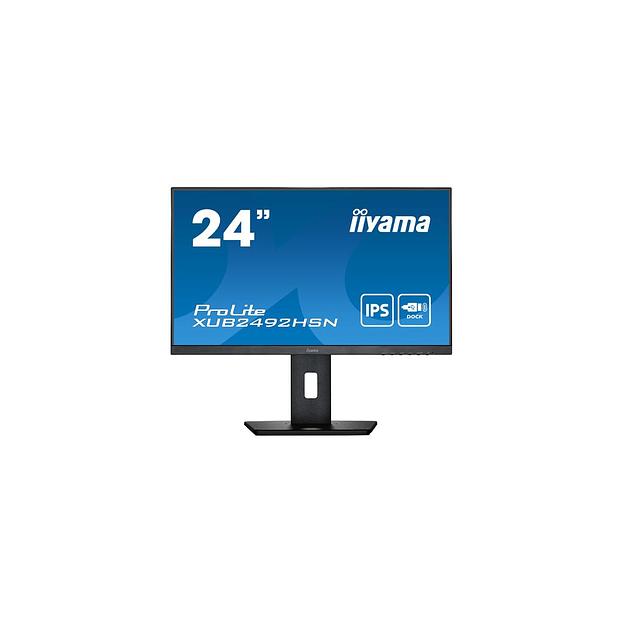 23.8" Монитор Iiyama ProLite XUB2492HSN-B5, 1920x1080, IPS, 75Гц, 1хHDMI, 1хDP, черный фото 1