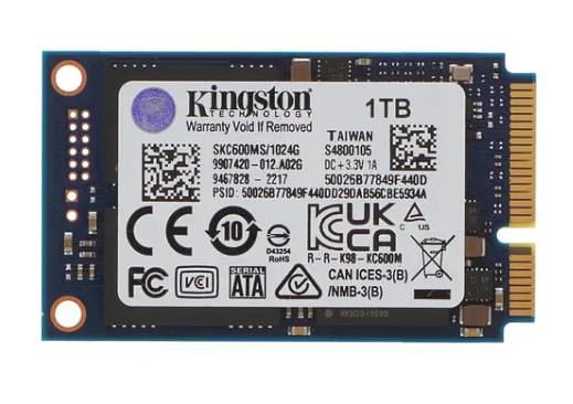 Твердотельный диск 1TB Kingston KC600 SSD mSАТА 2.5" [R/W - 550/520 MB] фото 1