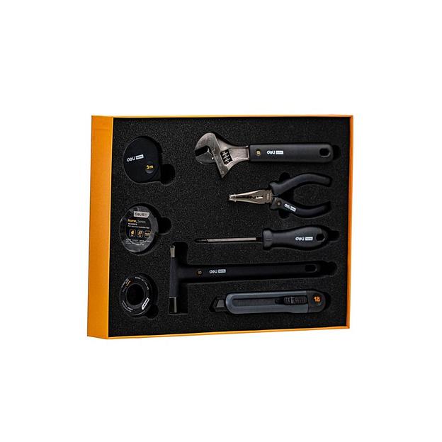 Набор ручного инструмента "Home Series Black" Deli HT0008 8 предметов фото 2