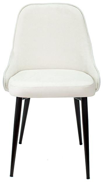 Стул для кухни Бюрократ KF-5 молочный Velvet 20 металл черный на ножках (KF-5/VELV20) фото 2