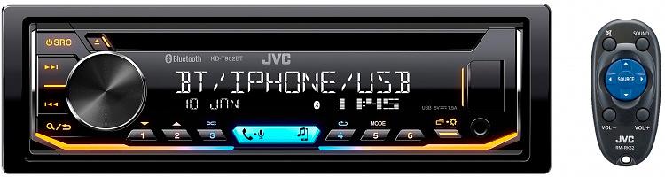 Автомагнитола CD JVC KD-T902BT 1DIN 4x50Вт фото 2