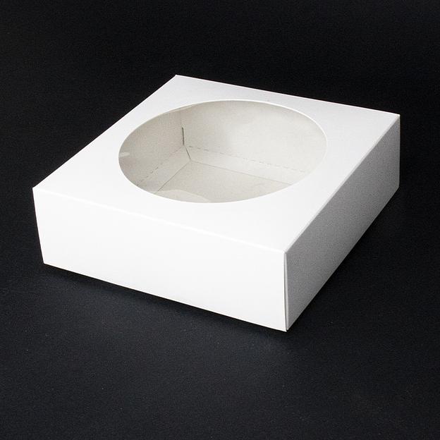 Коробка для печенья и пряников с окном 15х15х5 см фото 1