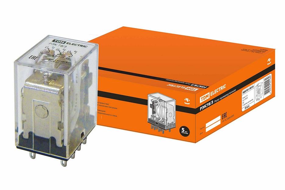 Реле РЭК78/3 5А 230В АC фото 1