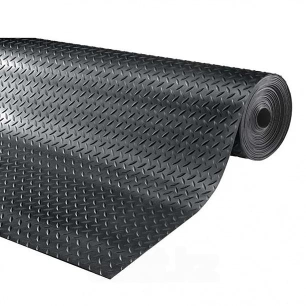 Напольное резиновое покрытие «Ёлочка», чёрное фото 1