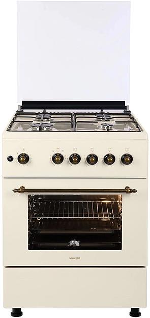 Плита Газовая Nordfrost GG6061Y бежевый (металлическая крышка) реш.сталь фото 1