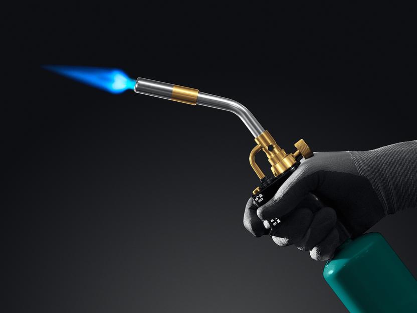 KRAFTOOL KF-9000, с пьезоподжигом на баллон турбо нагрев + 30% 2000°C, Газовая горелка Blue Fire (55510) фото 5