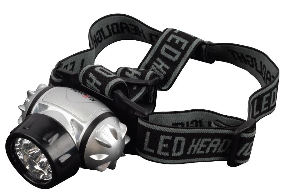 Фонарь светодиодный NPT-H04-3AAA 7LED налобный пластик фото 1