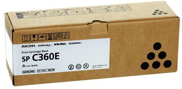 Картридж лазерный Ricoh SP C360E 408188 черный (2500стр.) для Ricoh SP C360DNw/SP C360SNw/SP C360SFNw/SP C361SFNw фото 1