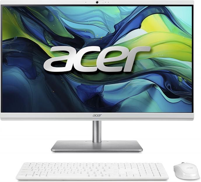 Моноблок Acer Aspire C27-195ES 27" Full HD Core Ultra 5 125U (3.6) 8Gb SSD512Gb Graphics CR Eshell GbitEth WiFi BT 65W клавиатура мышь Cam серебристый 1920x1080 фото 1