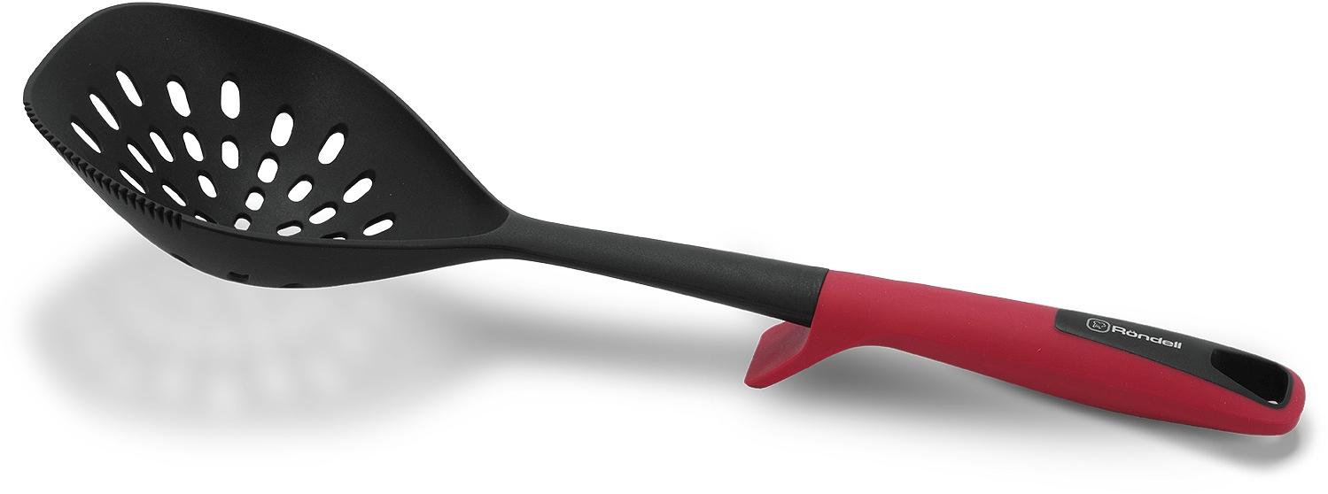 Шумовка для первых/вторых блюд Rondell Craft RD-1873 черный/красный упак.:картонная подложка фото 3