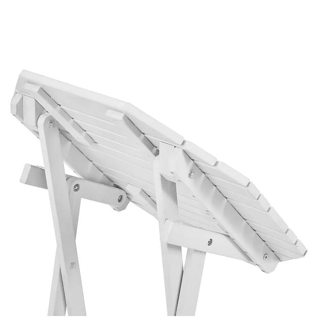 Стол складной деревянный для сада и дачи, Светло-серый, 70х70 см, Сансет, опт фото 2