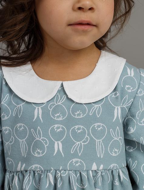 Платье MINI DI «Риана» зайцы на мятном, арт.160/880 ОПТ фото 6