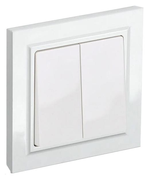 Выключатель IEK Brite скрыт. 2кл. белый (упак.:1шт) (BR-V20-0-10-K01-F) фото 1
