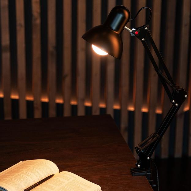 Светильник настольный TLI-221 BLACK 60Вт E27 черный,мех.выкл фото 2