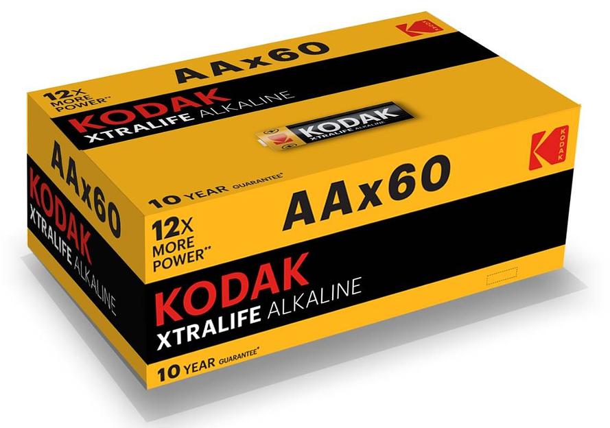Батарейка Kodak LR6-60 (4S) colour box XTRALIFE Alkaline [KAA-60] (60/720/20160) KODAK Б0029222 фото 1