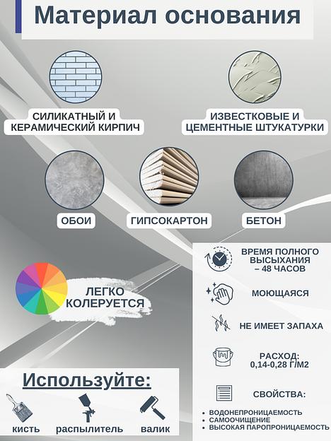 Краска силикон-акриловая фасадная Канцлеръ К-9 5л. фото 3