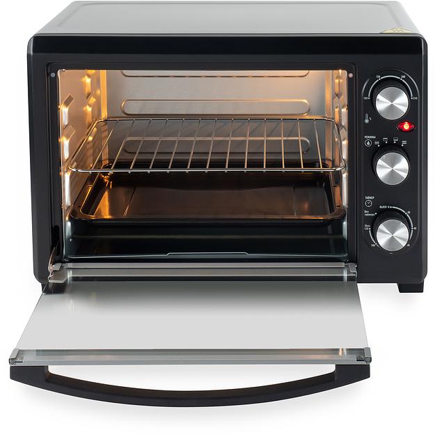 Мини-печь Hyundai MIO-HY073 26л. 1500Вт серебристый/черный фото 2