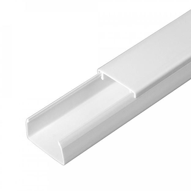 Кабель-канал белый 2-й замок в п/э 25х16 мм фото 1