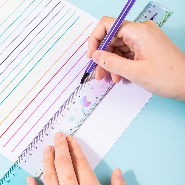 Линейка Deli EH654 пластик дл.30см ассорти фото 7