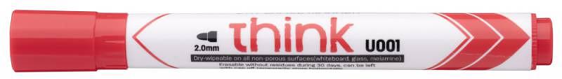 Маркер для досок Deli EU00140 Think круглый пиш. наконечник 2мм красный фото 1