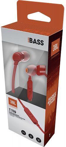 Гарнитура вкладыши JBL Т110 1.2м красный проводные в ушной раковине (JBLT110RED) фото 6