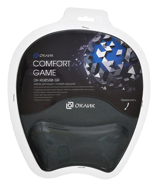 Коврик для мыши Оклик OK-RG0580-GR серый 245x220x24мм фото 3