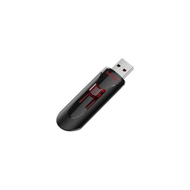 Флешка USB Sandisk Cruzer Glide 256ГБ, USB3.0, черный и красный [sdcz600-256g-g35] фото 1