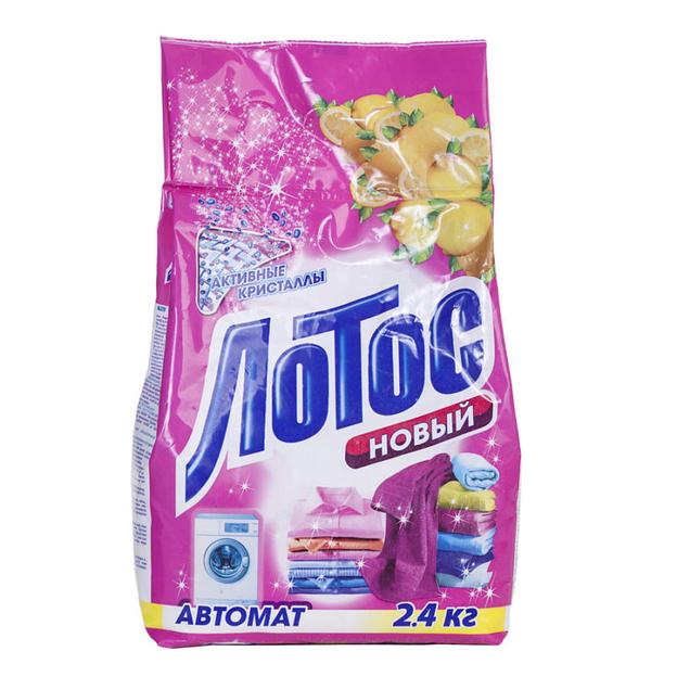 Стиральный порошок Лотос «Новый» Автомат, 2,4 кг п/э ОПТ фото 1