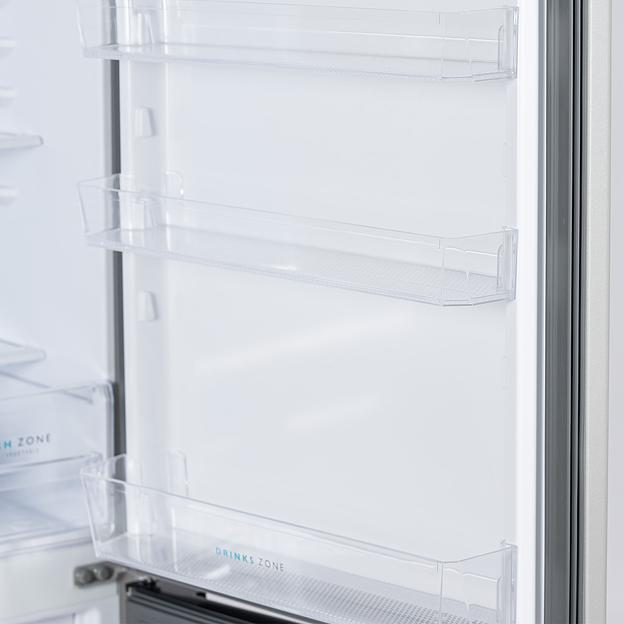 Холодильник Бирюса M551 металлик, двухкамерный 180/60л морозилка снизу, автоматическое оттаивание фото 7