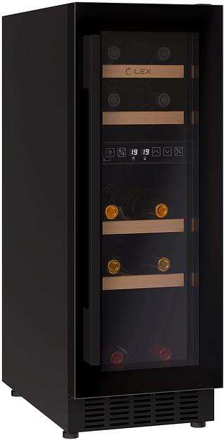 Винный шкаф Lex LWD3017BL dual zone 1-нокамерн. черный фото 4