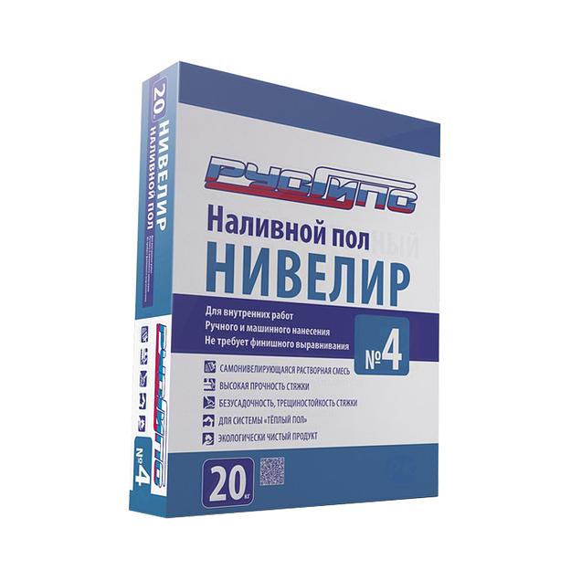 Наливной пол РусГипс № 4 «Нивели» 20 кг ОПТ фото 1