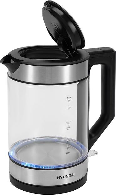 Чайник электрический Hyundai HYK-G3509 1.7л. 2200Вт черный/прозрачный корпус: стекло/пластик фото 5