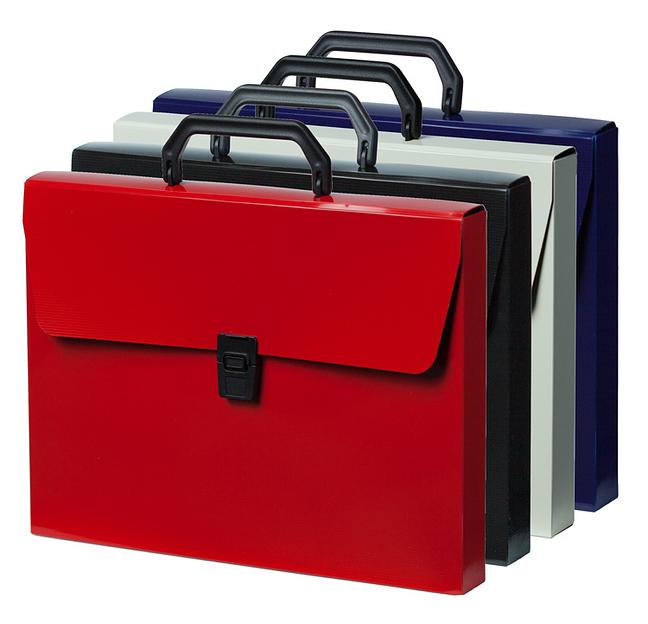 Портфель Бюрократ DeLuxe DLPP01BBERRY 1 отдел. A4 пластик 0.7мм черничный фото 3