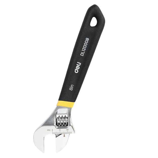 Разводной DL120008 200мм, противоскользящая обливная ручка, диапазон захвата 0-28мм фото 1