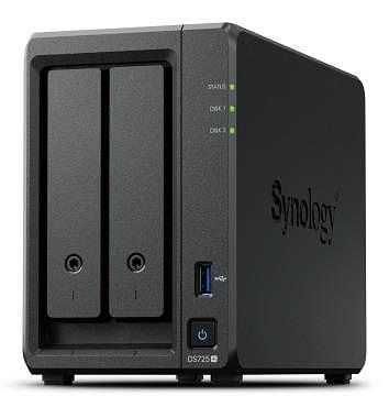Synology DS725+ Сетевое хранилище 2x2.5"/3.5" SATA HDD/SSD, AMD Ryzen R1600/2x2.6GHz, 4GB DDR4, 1x1 Гбит/с, 1x2,5 Гбит/с фото 1
