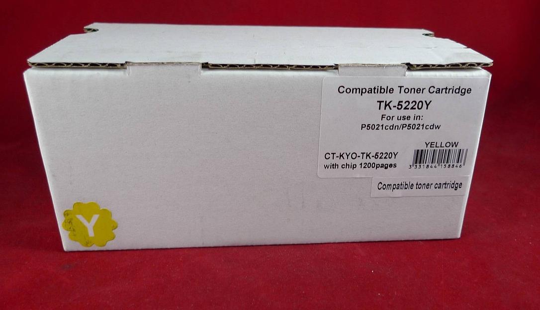 Тонер-картридж для Kyocera Ecosys P5021cdn/P5021cdw/M5521cdn/M5521cdw TK-5220Y yellow 1.2K ELP Imaging® фото 1