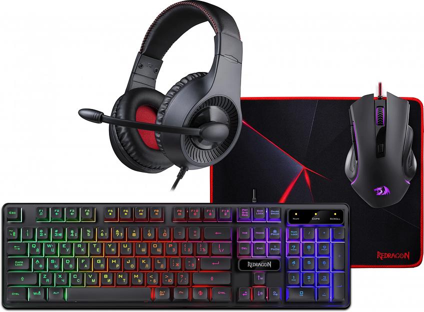 Игровой набор клавиатура + мышь + коврик + гарнитура Redragon S137 RU 72335 фото 1