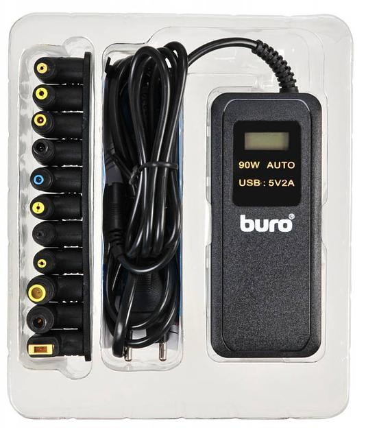 Блок питания Buro BUM-0065A90 автоматический 90W 12V-20V 11-connectors 5A 1xUSB 2.1A от бытовой электросети LСD индикатор фото 5