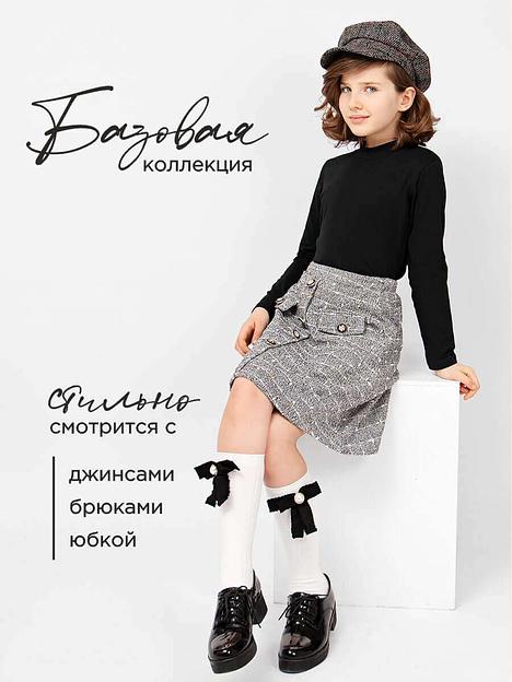 Водолазка для девочки Соль&Перец чёрный, арт.SP63104 ОПТ фото 3