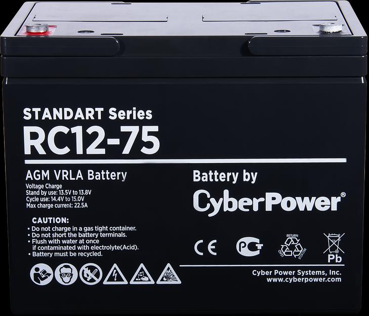 Аккумуляторная батарея SS CyberPower RC 12-75 / 12 В 75 Ач CyberPower Standart Series RC 12-75 фото 2