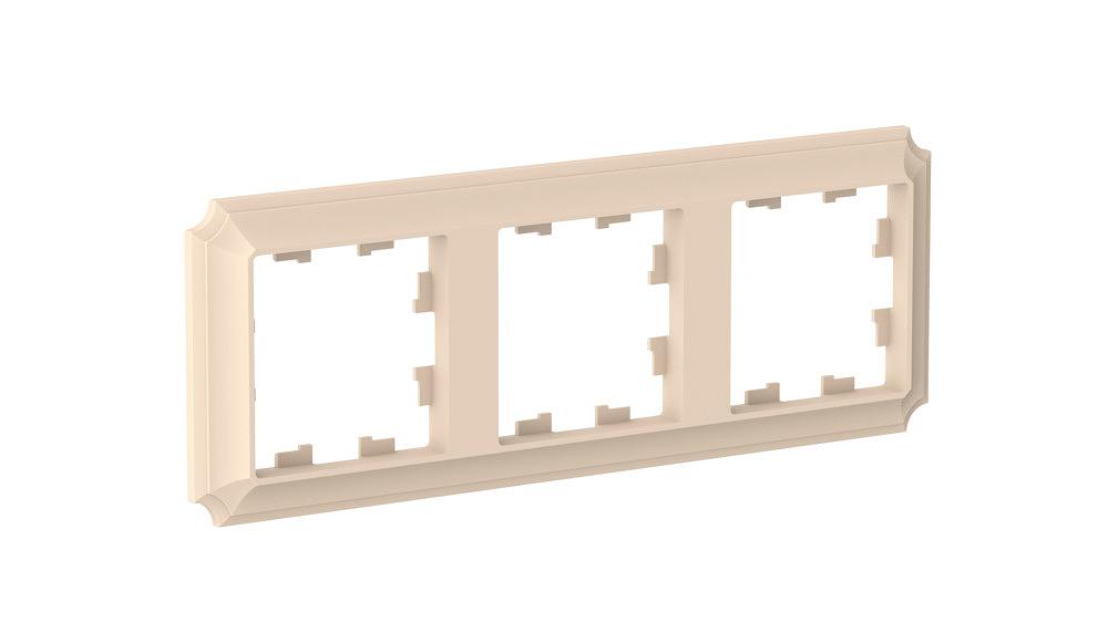 ATLASDESIGN ANTIQUE 3-постовая рамка, универсальная, ПЕСОЧНЫЙ фото 2