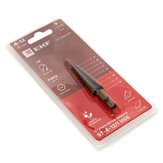 Cверло ступенчатое ST-4-12/1 HSS (9 ступ.) фото 2