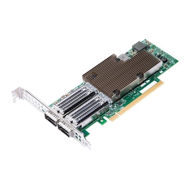 Broadcom NetXtreme P2100G (BCM957508-P2100G low profile) 2x100GbE (100/50/25/10GbE), PCIe 4.0 x16, QSFP56, BCM57508, Ethernet Adapter, LP + FH brackets incl, BOX фото 1