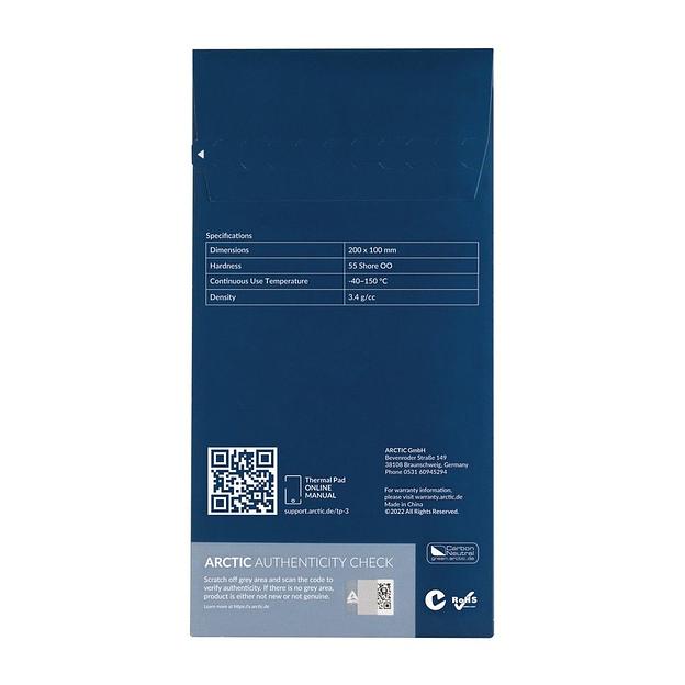 Термопрокладка Arctic Thermal pad 200x100mm, 1.5mm - 2 Pack TP-3 (ACTPD00060A) фото 5