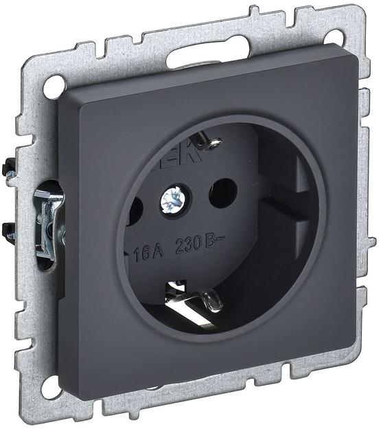 IEK BR-R11-16-K53 BRITE Роз. с з/к без з/ш 16А РС11-1-0-БрГ граф. фото 1