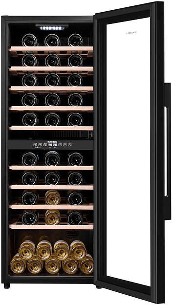 Винный шкаф Maunfeld MFWC-201D77 2-хкамерн. черный фото 2