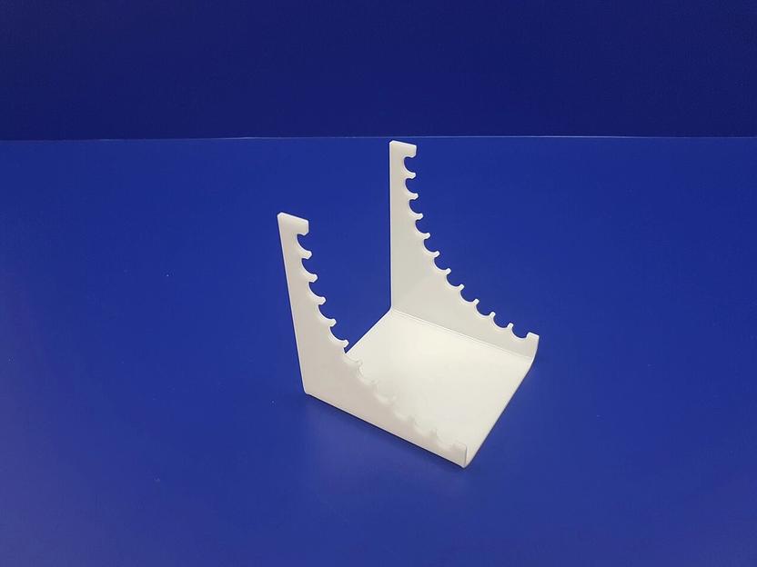 Подставка для ручек карандашей кистей 12 секции (горка радиус, цвет белый) фото 5