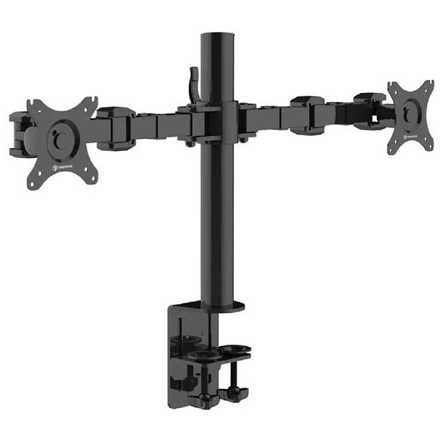 ONKRON D221E чёрный {Для экранов с диагональю 10"-32" каждый Максимальная нагрузка: 18кг (2х9кг) VESA: 75x75, 100х100мм} фото 1