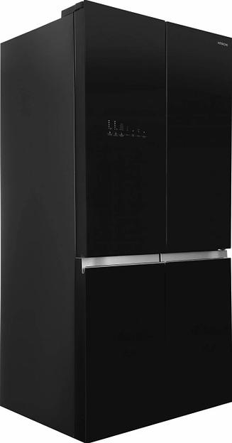 Холодильник Hitachi R-WB820VUC2 GBK 2-хкамерн. черный стекло фото 2