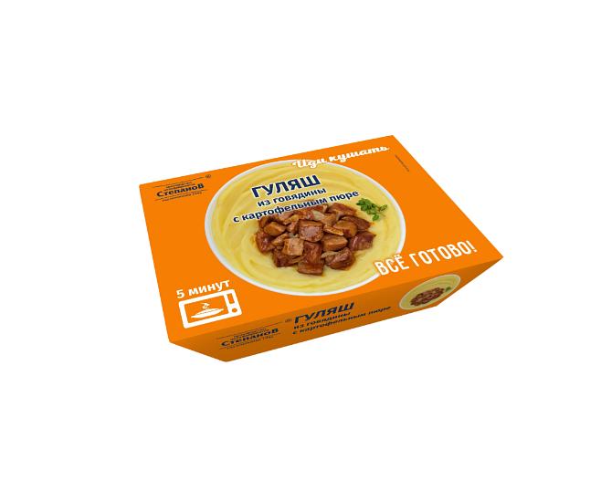 Гуляш из говядины с картофельным пюре, 270 г ОПТ фото 1